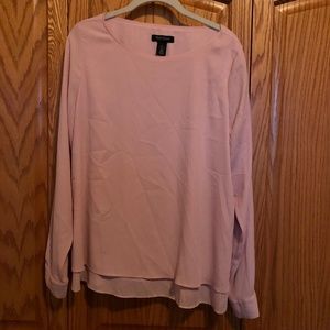 WHITE HOUSE BLACK MARKET PINK LAYERED TOP SZ 10